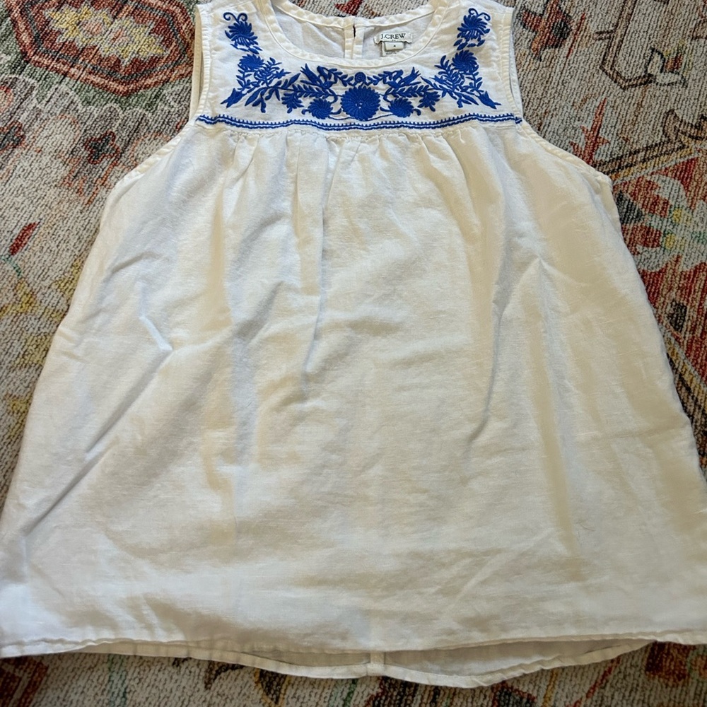 Embroidered tank